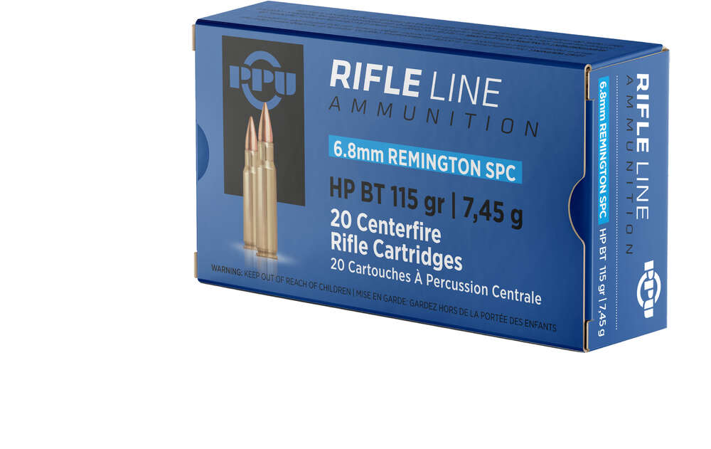 Ammunition TRZ Trading Inc. Ready Series PRIVI 6.8mm Remington SPC HPBT 115gr 20RD BOX